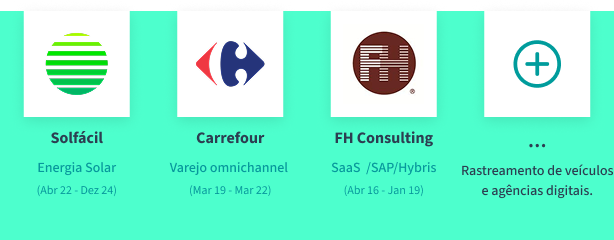 Trajetória profissional de Guilherme Pereira: Senior Product Designer, Design Lead e Staff Designer em empresas de tecnologia